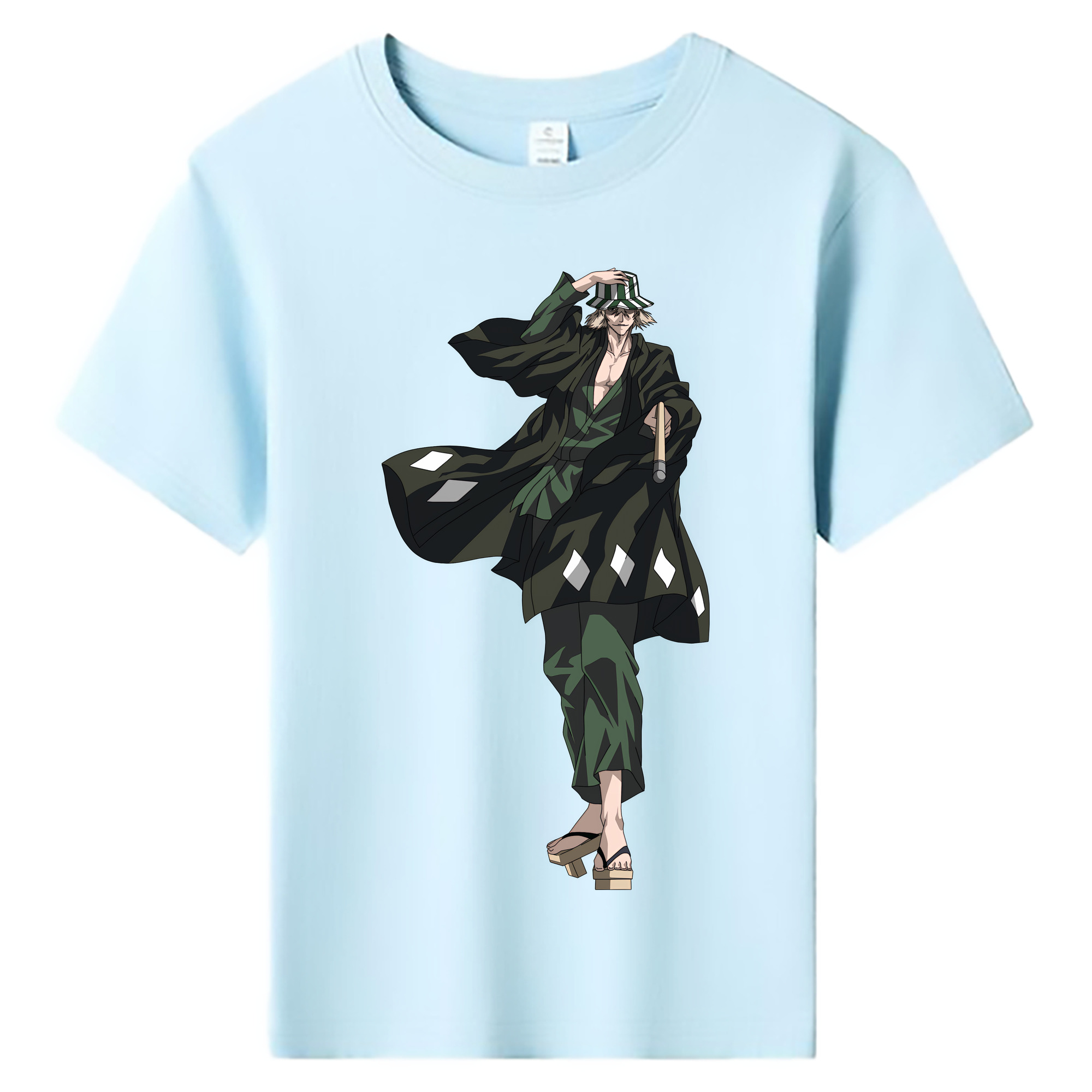 （画像用） "ブリーチ 浦原 喜助（うらはら きすけ） BLEACH Urahara Kisuke " 綿100％キッズTシャツ（フロントプリント）